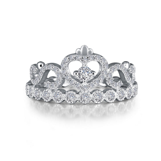 Load image into Gallery viewer, LaFonn Platinum Simulated Diamond N/A RINGS Crown Eternity Ring
