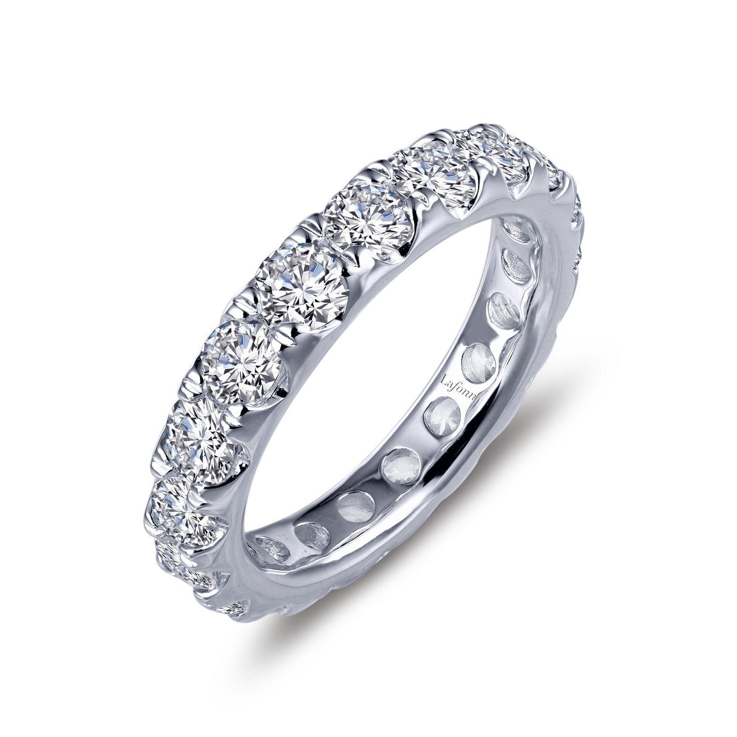 Lafonn 3.23 CTW Anniversary Eternity Band Simulated Diamond RINGS Size 8 Platinum 3.23 CTS 