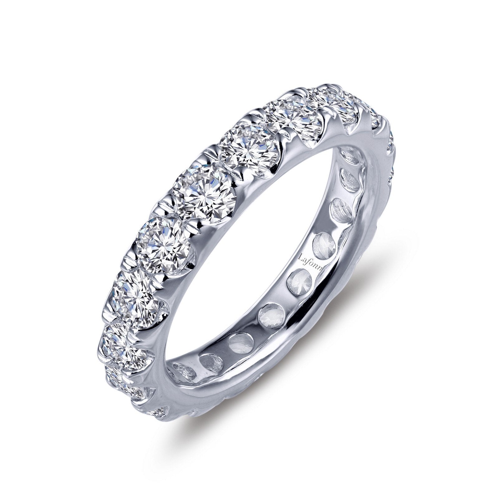 Lafonn 3.23 CTW Anniversary Eternity Band Simulated Diamond RINGS Size 5 Platinum 3.23 CTS 