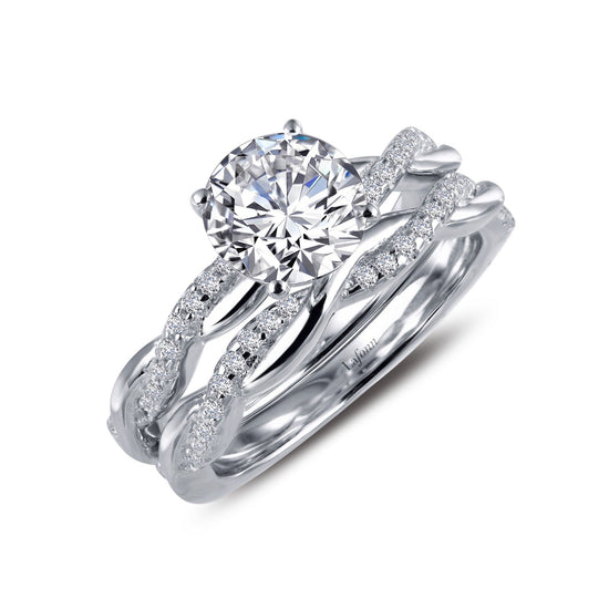 Lafonn Engagement Ring with Wedding Band 47 Stone Count R0276CLP06