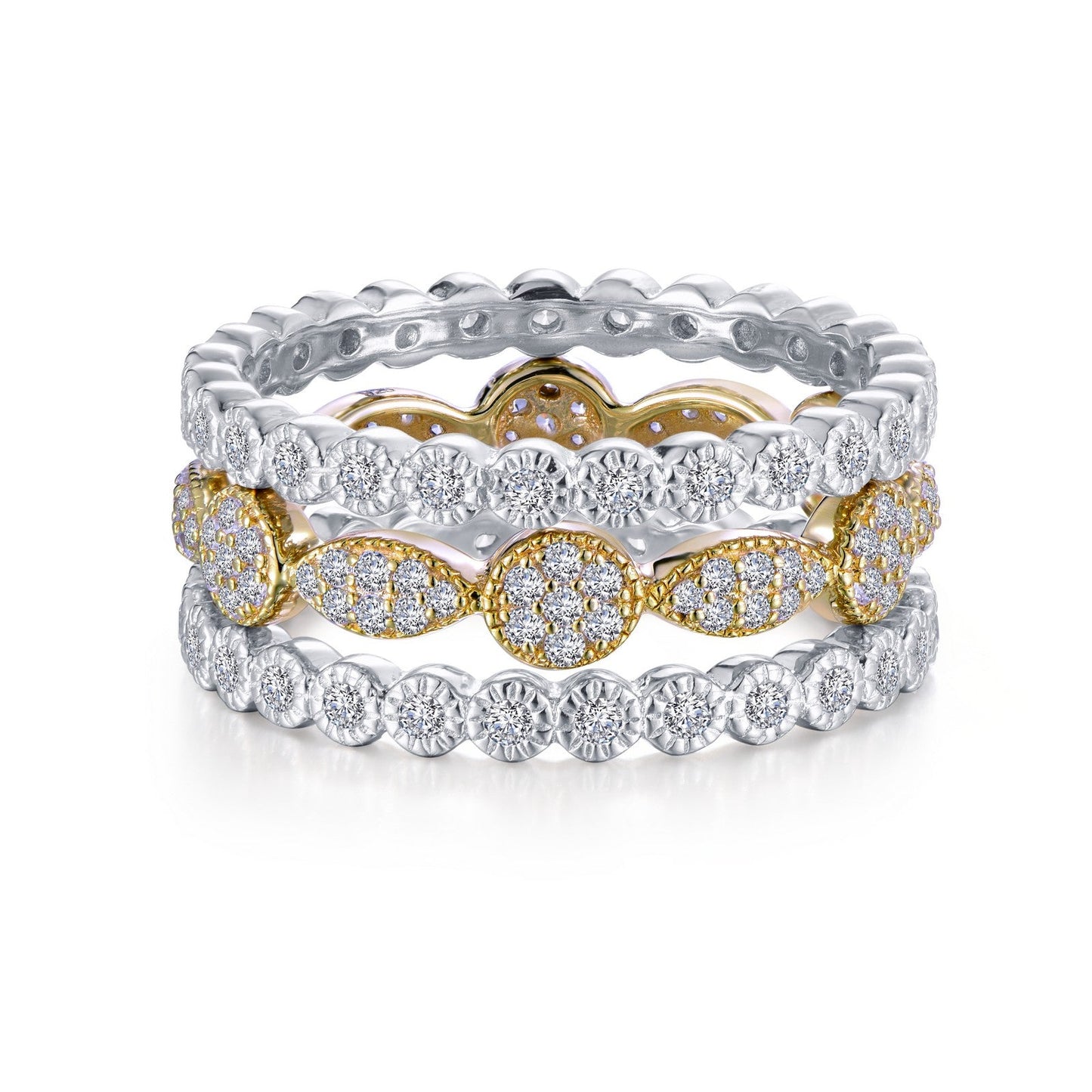 Load image into Gallery viewer, Lafonn 3-Piece Eternity Ring Set 129 Stone Count R0347CLT10
