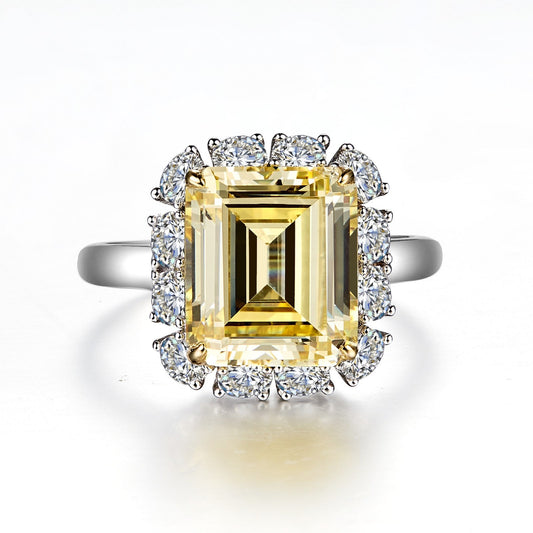 Lafonn Emerald-Cut Halo Engagement Ring 13 Stone Count R0359CAT05