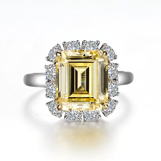 Lafonn Emerald-Cut Halo Engagement Ring 13 Stone Count R0359CAT09
