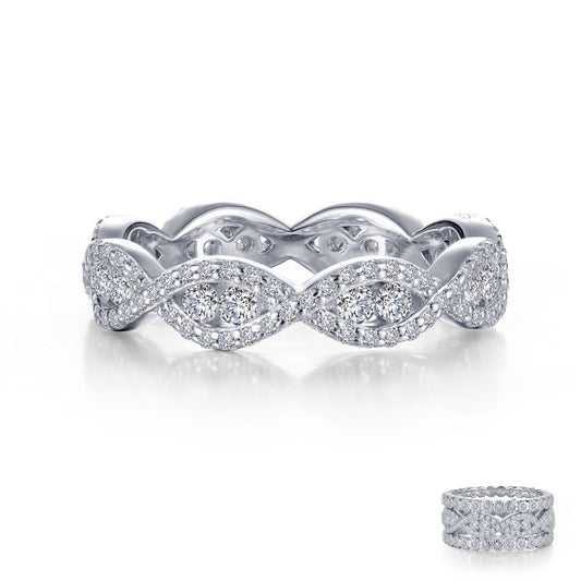 Lafonn Stackable Wave Eternity Band 128 Stone Count R0371CLP10