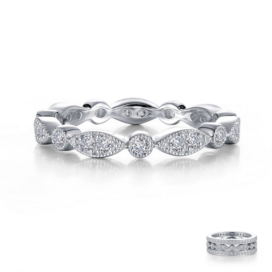 Lafonn Stackable Wave Eternity Band 21 Stone Count R0372CLP05