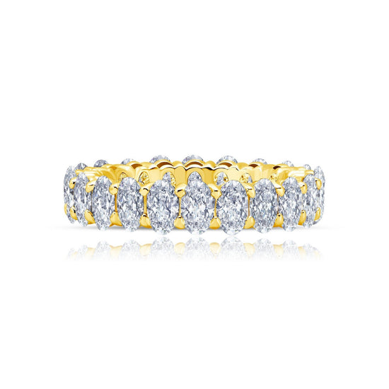 Load image into Gallery viewer, LaFonn Gold Simulated Diamond N/A RINGS 4.62 CTW Anniversary Eternity Band
