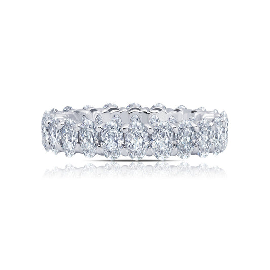 Lafonn 4.62 CTW Anniversary Eternity Band Simulated Diamond RINGS Size 10 Platinum 4.62 CTS Approx. 5mm (W)