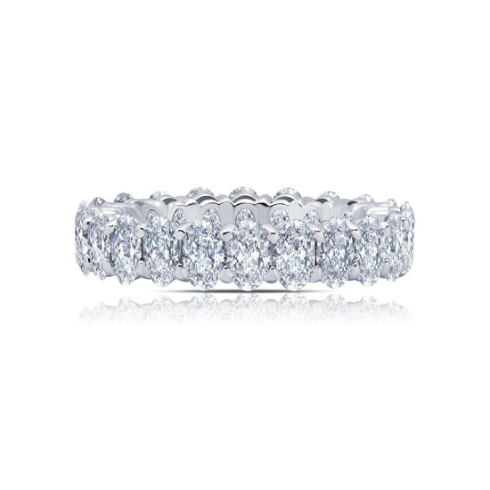 Lafonn 4.62 CTW Anniversary Eternity Band Simulated Diamond RINGS Size 10 Platinum 4.62 CTS Approx. 5mm (W)