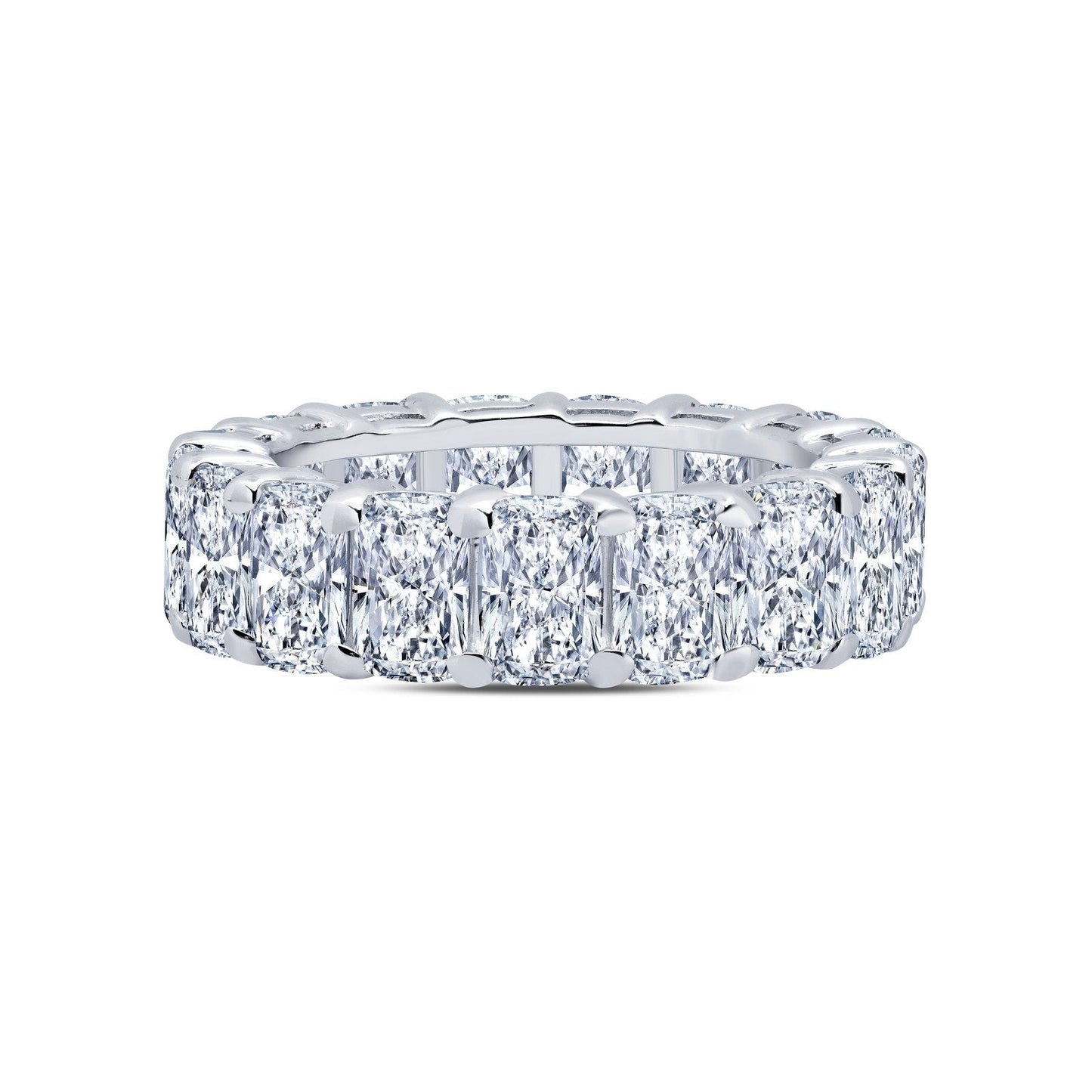 Lafonn 12.07 CTW Anniversary Eternity Band Simulated Diamond RINGS Size 6 Platinum 12.07 CTS Approx. 6mm (W)