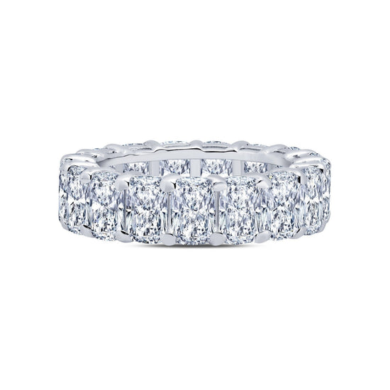 Lafonn 12.07 CTW Anniversary Eternity Band Simulated Diamond RINGS Size 7 Platinum 12.07 CTS Approx. 6mm (W)