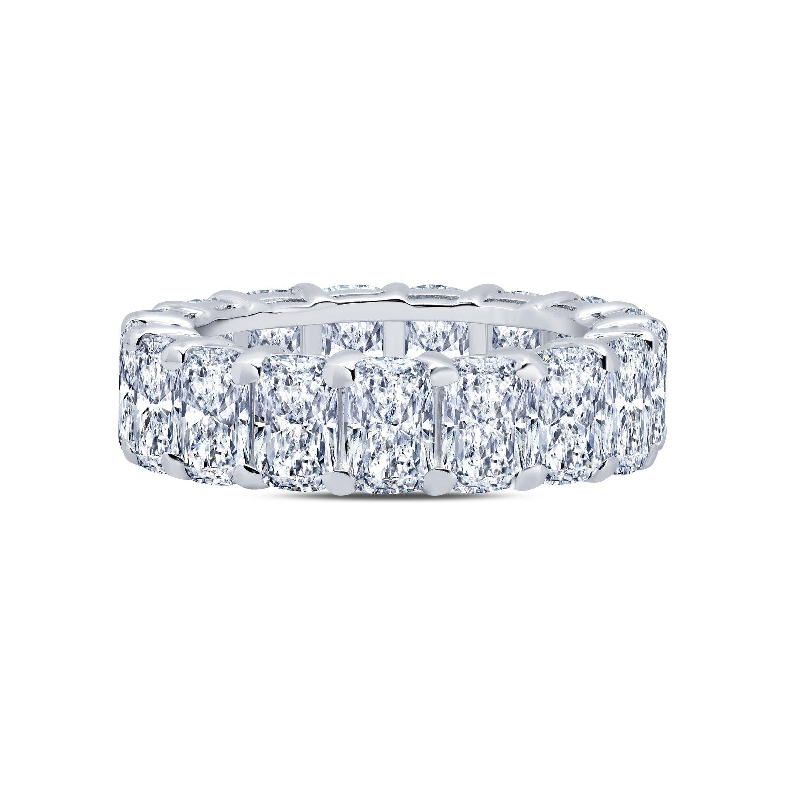 Lafonn 12.07 CTW Anniversary Eternity Band Simulated Diamond RINGS Size 10 Platinum 12.07 CTS Approx. 6mm (W)