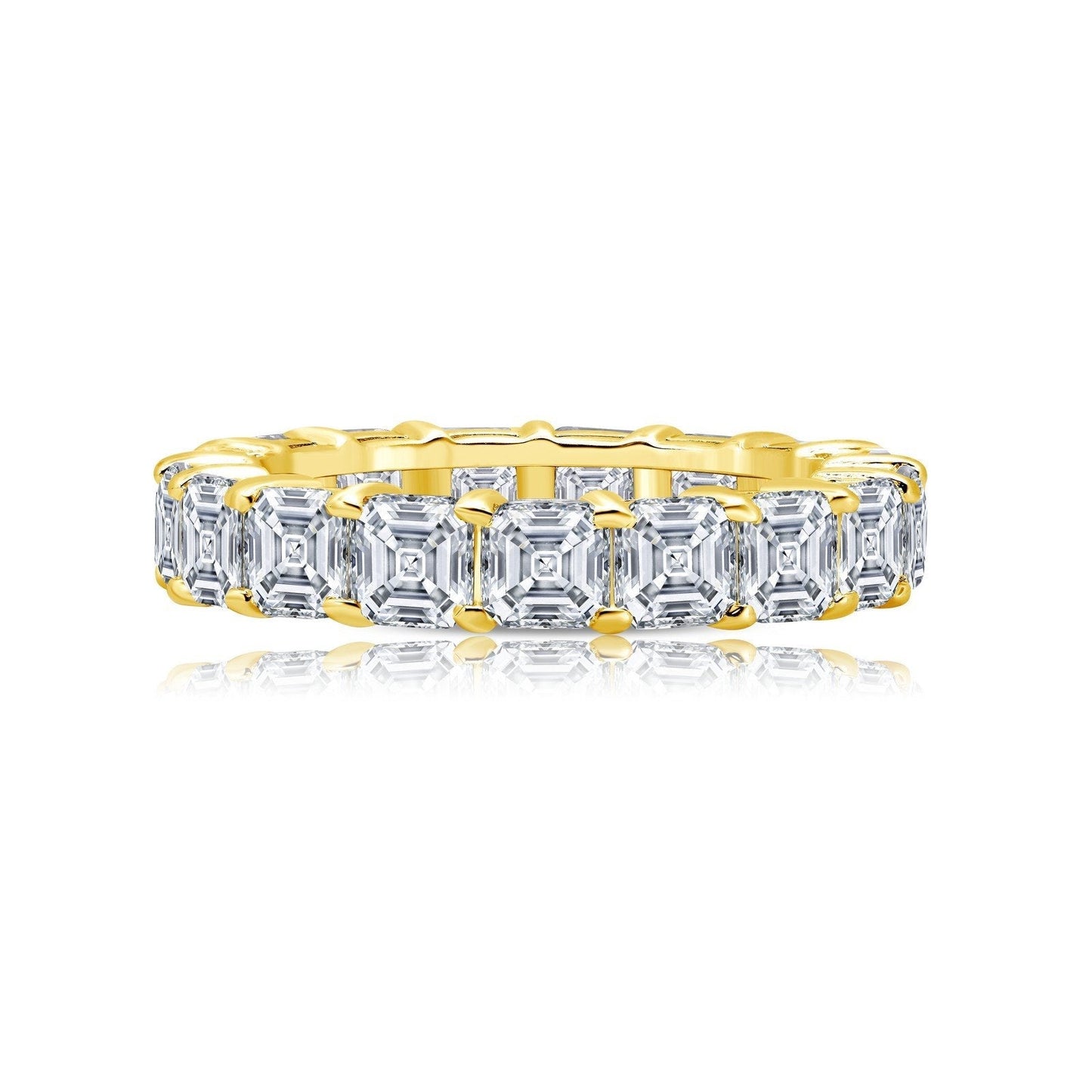 Lafonn 6.63 CTW Anniversary Eternity Band Simulated Diamond RINGS Size 9 Gold 6.63 CTS Approx. 4mm (W)