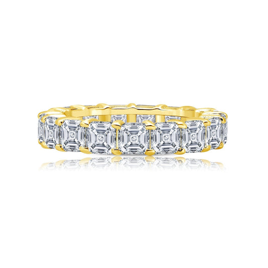 Lafonn 6.63 CTW Anniversary Eternity Band Simulated Diamond RINGS Size 8 Gold 6.63 CTS Approx. 4mm (W)