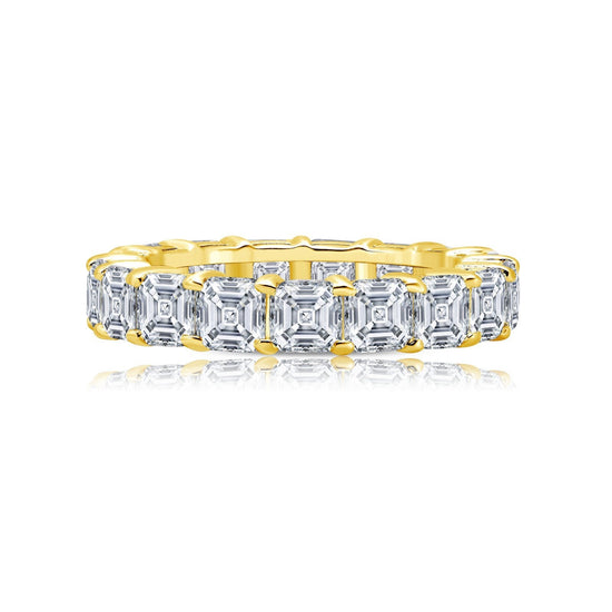 Lafonn 6.63 CTW Anniversary Eternity Band Simulated Diamond RINGS Size 10 Gold 6.63 CTS Approx. 4mm (W)
