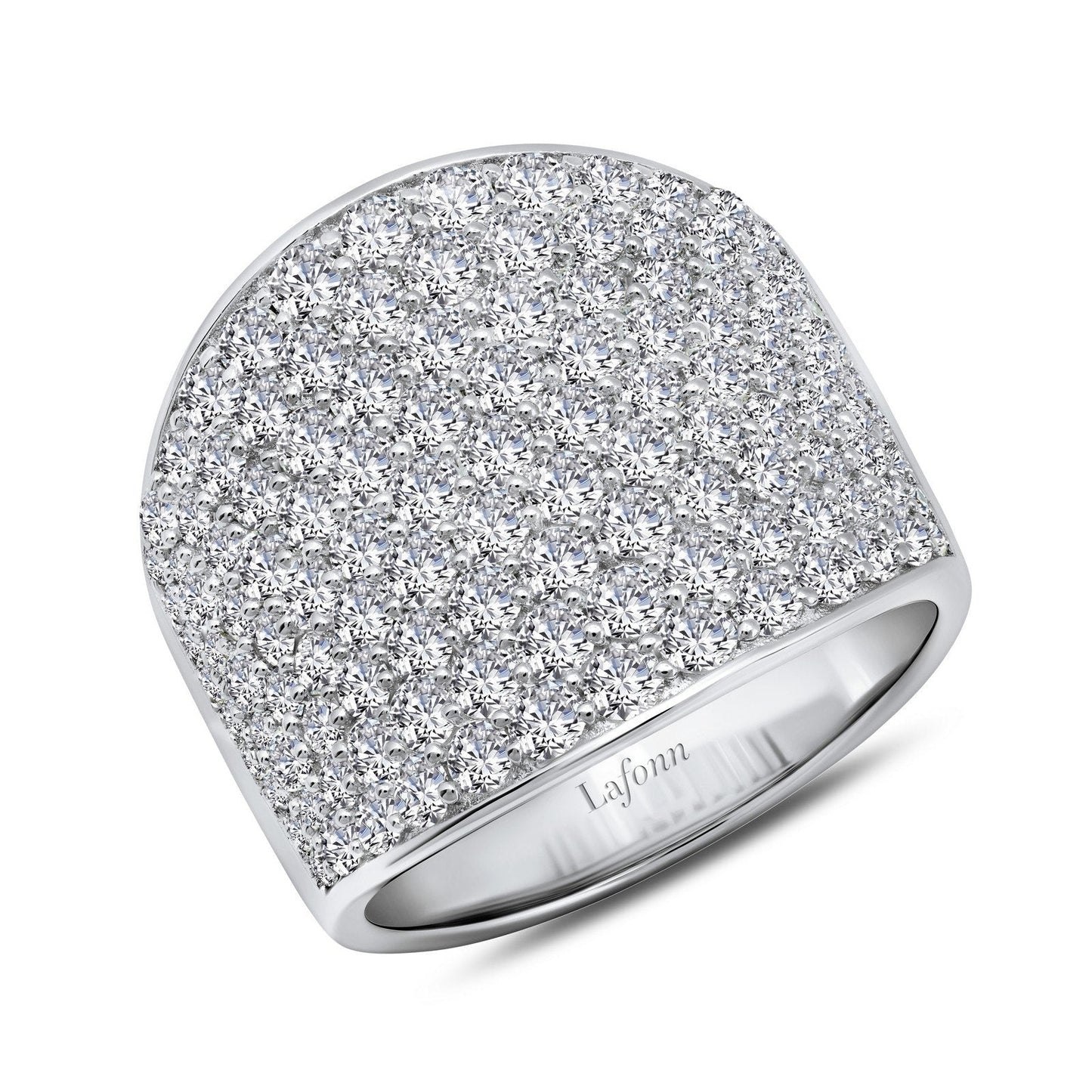 Lafonn Anniversary Half-Eternity Band Simulated Diamond RINGS Size 5 Platinum 2.95 CTS Approx. 20.0mm (W)