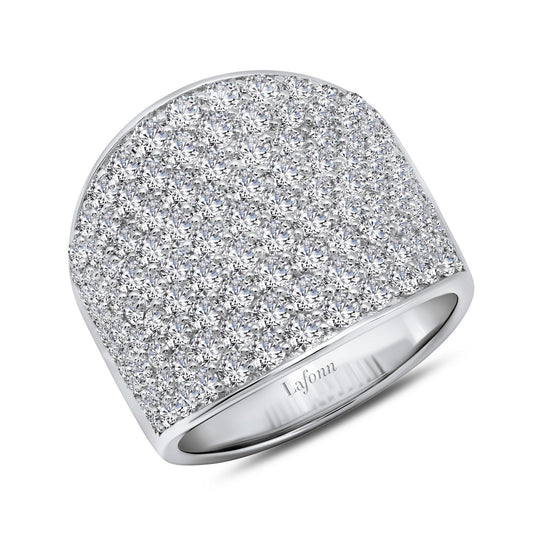 Lafonn Anniversary Half-Eternity Band Simulated Diamond RINGS Size 7 Platinum 2.95 CTS Approx. 20.0mm (W)