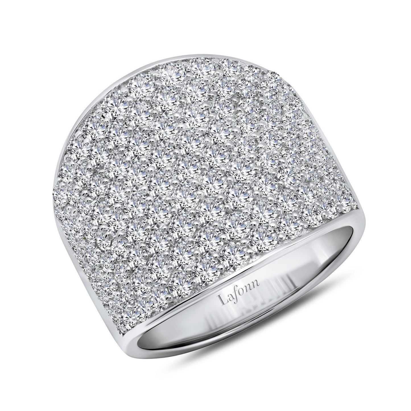 Lafonn Anniversary Half-Eternity Band Simulated Diamond RINGS Size 10 Platinum 2.95 CTS Approx. 20.0mm (W)