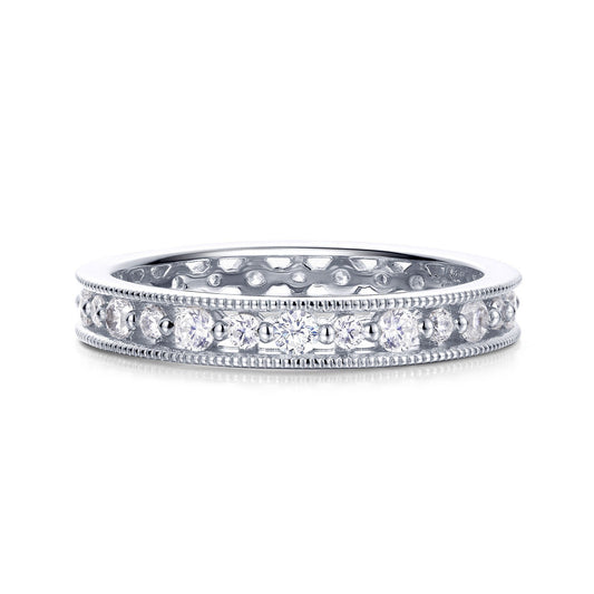 Lafonn 0.85 CTW Eternity Band Simulated Diamond RINGS Size 10 Platinum 0.85 CTS Approx. 3.2mm (W)