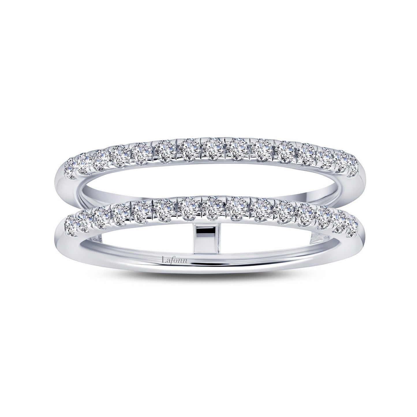 Lafonn Versatile Ring Enhancer Simulated Diamond RINGS Size 10 Platinum 0.45 CTS Approx. 7.6mm (W)