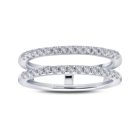 Lafonn Versatile Ring Enhancer Simulated Diamond RINGS Size 7 Platinum 0.45 CTS Approx. 7.6mm (W)