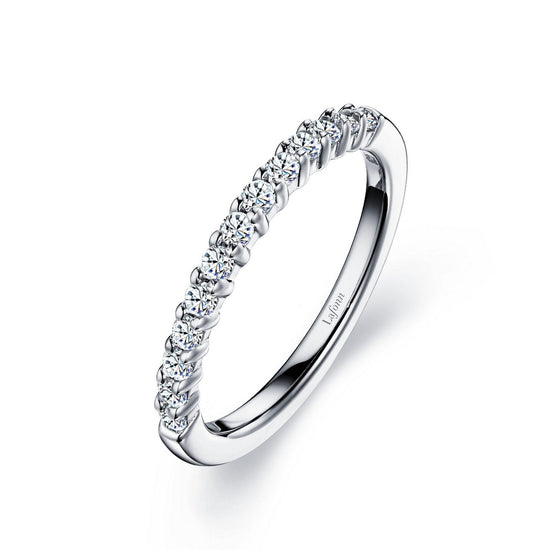 Load image into Gallery viewer, LaFonn Platinum Simulated Diamond N/A RINGS 0.35 CTW Half-Eternity Band
