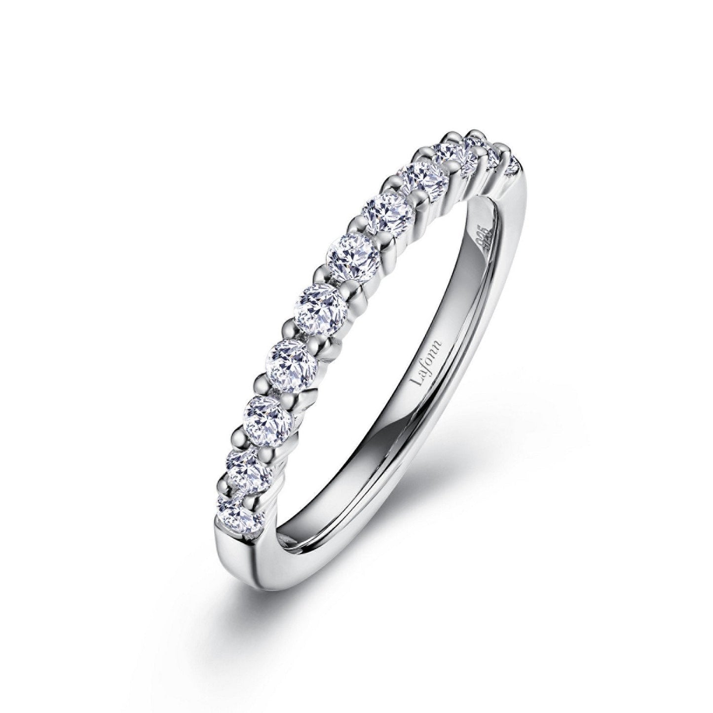 Load image into Gallery viewer, Lafonn 0.50 CTW Half-Eternity Band Simulated Diamond RINGS Size 9 Platinum 0.5 CTS Approx. 2.3mm (W)
