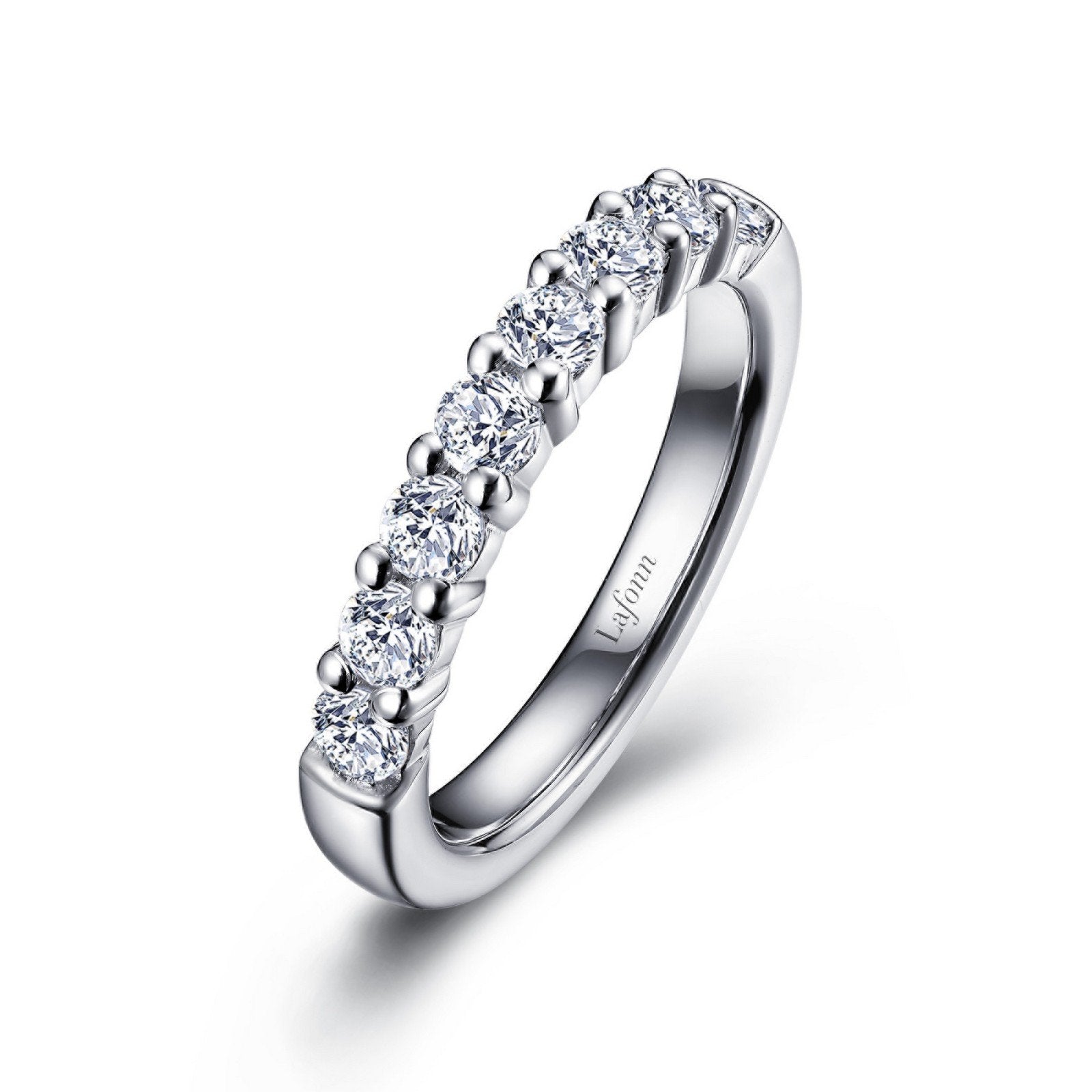 Lafonn 1 CTW Half-Eternity Band Simulated Diamond RINGS Size 10 Platinum 1 CTS Approx. 3.0mm (W)