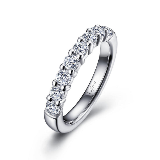 Load image into Gallery viewer, Lafonn 1 CTW Half-Eternity Band Simulated Diamond RINGS Size 5 Platinum 1 CTS Approx. 3.0mm (W)
