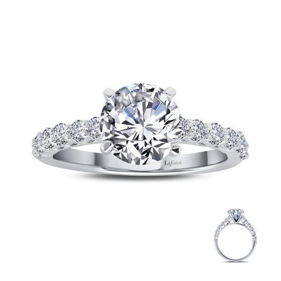 Load image into Gallery viewer, LaFonn Platinum Simulated Diamond 8.00mm Round, Approx. 2.04 CTW RINGS 2.52 CTW Solitaire Engagement Ring
