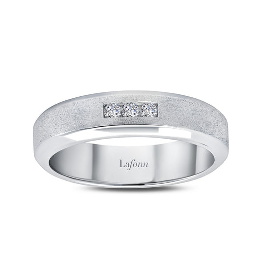 Lafonn 0.09 CTW Men's Wedding Band 3 Stone Count R0413CLP11