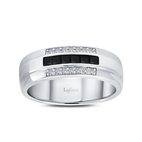 LaFonn Platinum Simulated Diamond N/A RINGS 0.74 CTW Men's Wedding Band