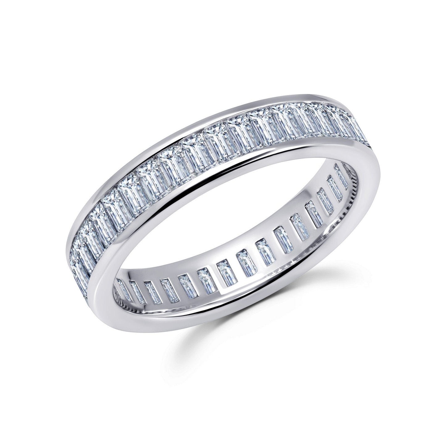 LaFonn Platinum Simulated Diamond N/A RINGS 3.8 CTW Anniversary Eternity Band