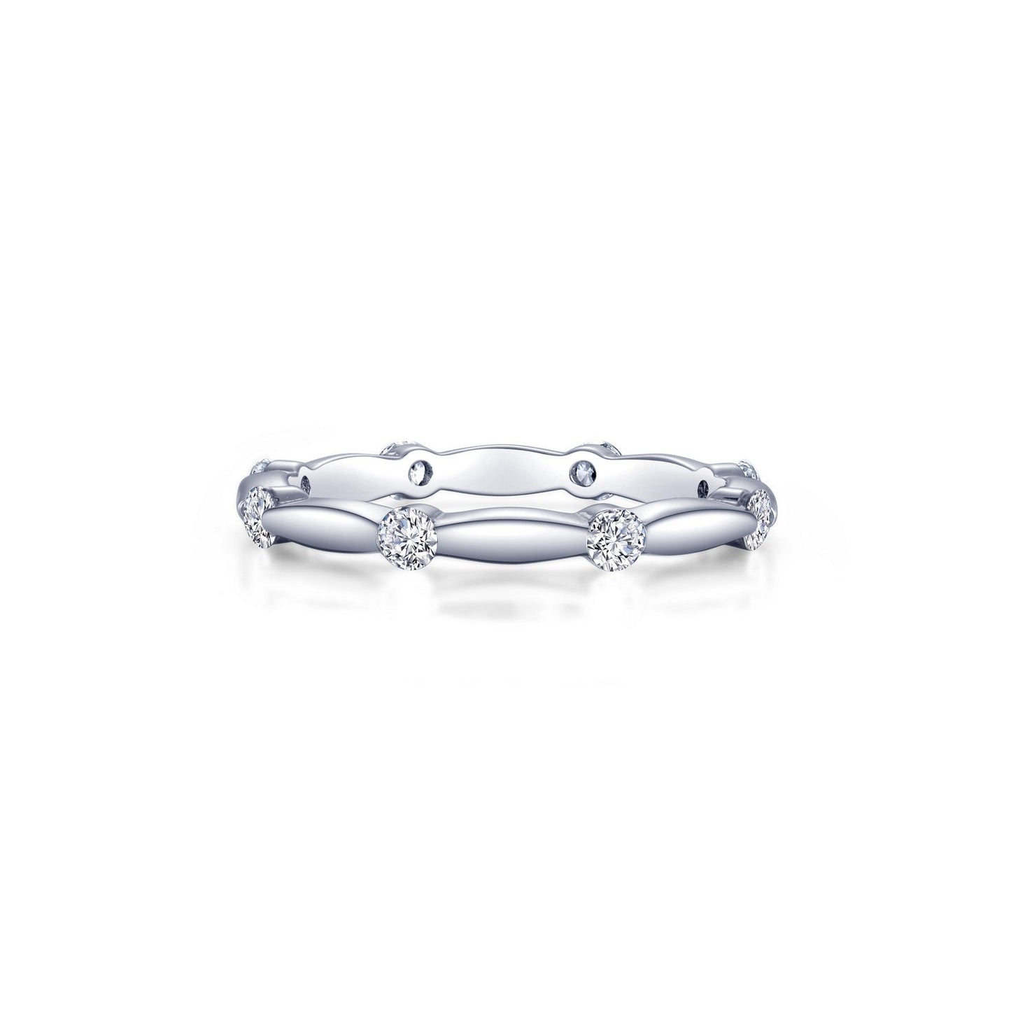 Lafonn Stackable Wave Eternity Band 8 Stone Count R0467CLP05