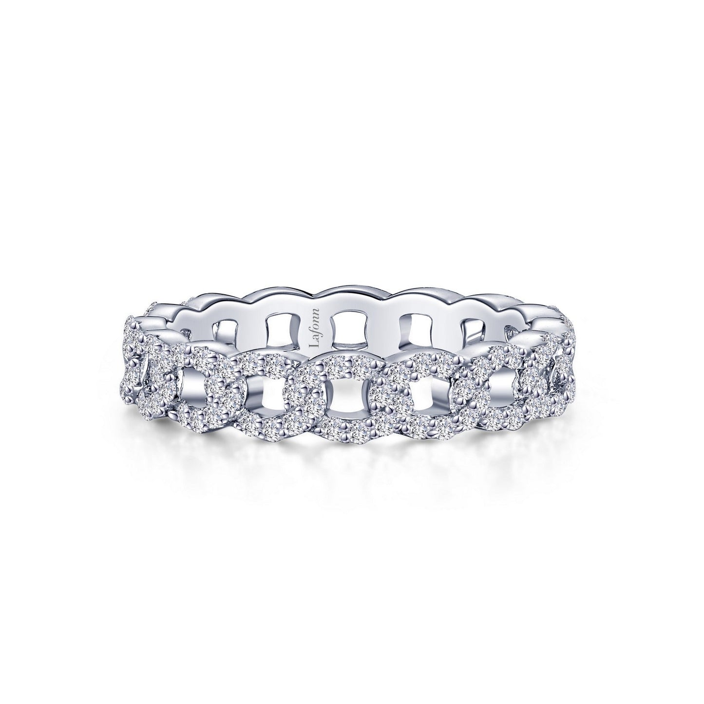 Lafonn Interlocking Circles Eternity Band 128 Stone Count R0474CLP07