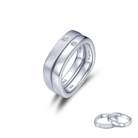 Lafonn Modern Shadow Bands 2 Stone Count R0479CLP08