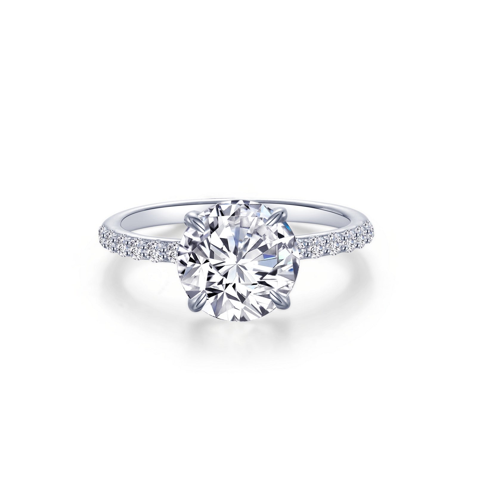 Lafonn Solitaire Engagement Ring 15 Stone Count R0484CLP07