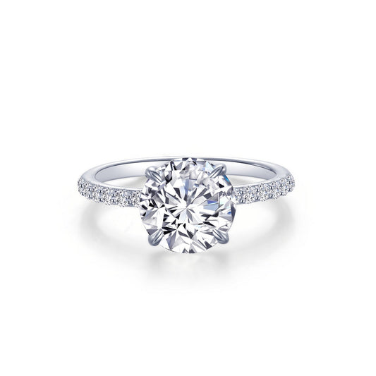 Lafonn Solitaire Engagement Ring 15 Stone Count R0484CLP05