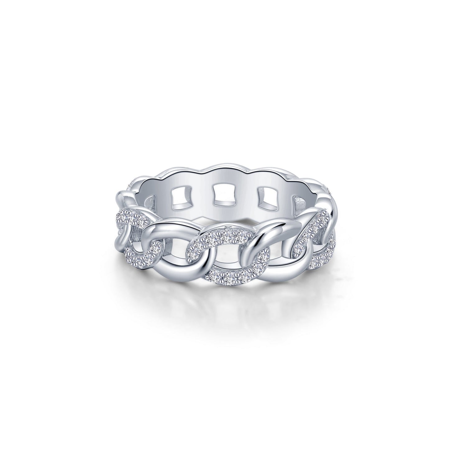 Lafonn Interlocking Circles Eternity Band 60 Stone Count R0489CLP10