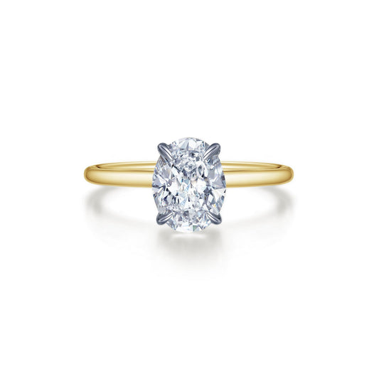 Lafonn Oval Solitaire Engagement Ring 1 Stone Count R0495CLT09