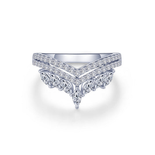 Lafonn Elegant Crown Ring 49 Stone Count R0498CLP07