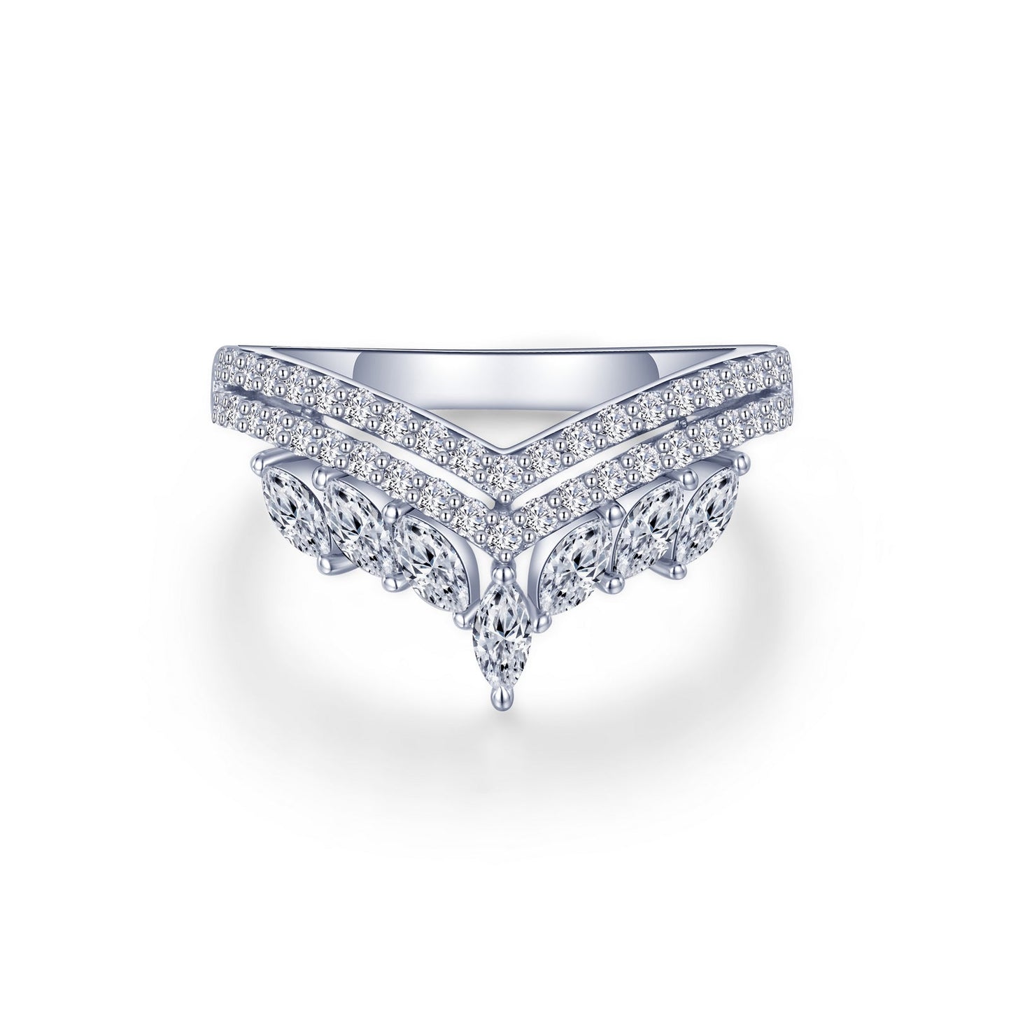 Lafonn Elegant Crown Ring 49 Stone Count R0498CLP05
