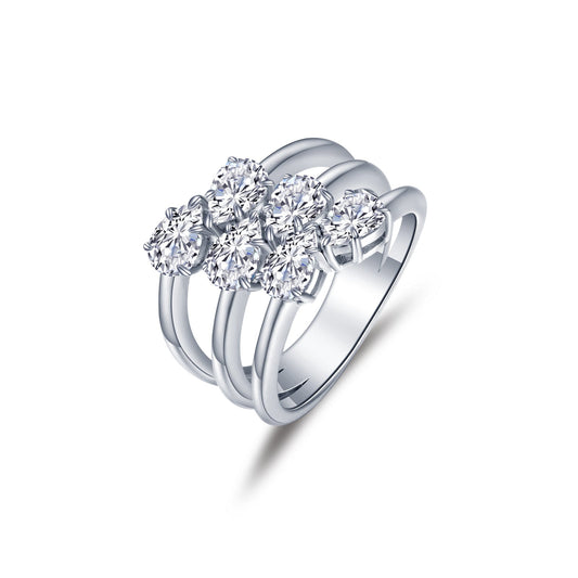 Lafonn Open Cut Out Band 6 Stone Count R0499CLP08