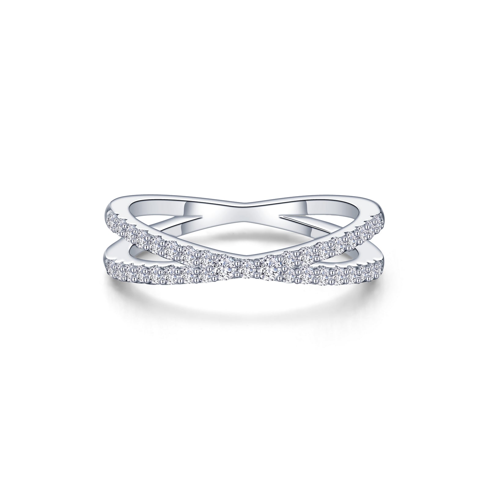 Lafonn Simple Crisscross Ring 35 Stone Count R0501CLP09