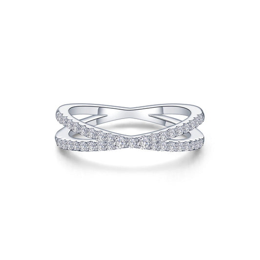 Lafonn Simple Crisscross Ring 35 Stone Count R0501CLP08