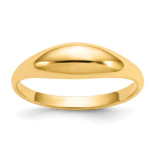 Quality Gold 14k Childs Polished Dome Ring Gold