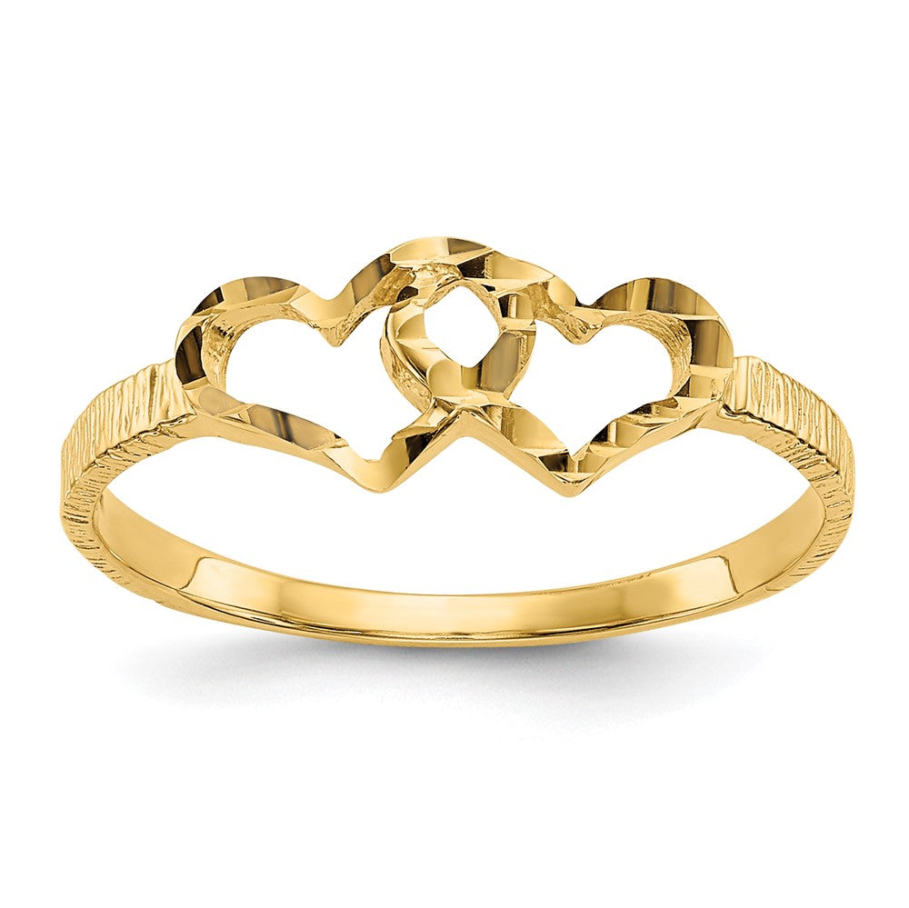 Load image into Gallery viewer, Quality Gold 14k Children&amp;#39;s Heart Ring Gold
