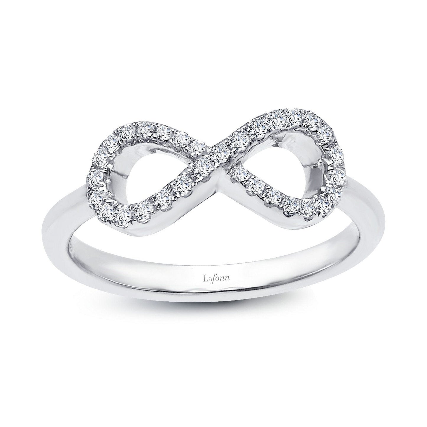 LaFonn Platinum Simulated Diamond N/A RINGS 0.31 CTW Infinity Ring