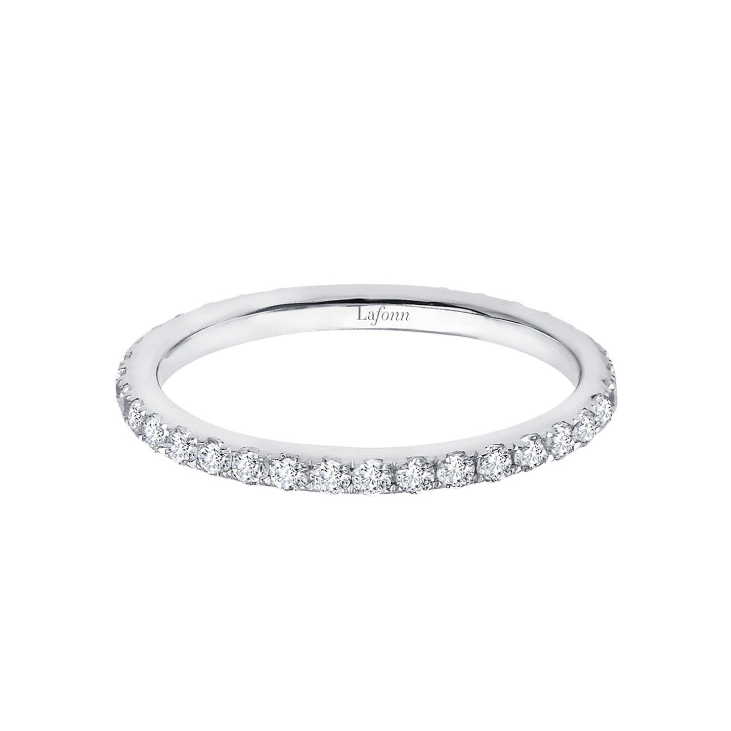 LaFonn Platinum Simulated Diamond N/A RINGS 0.38 CTW Eternity Band