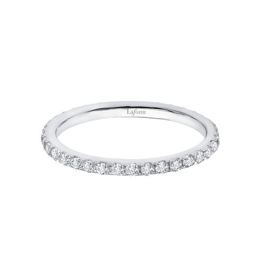 Lafonn 0.38 CTW Eternity Band Simulated Diamond RINGS Size 10 Platinum 0.38 CTS 