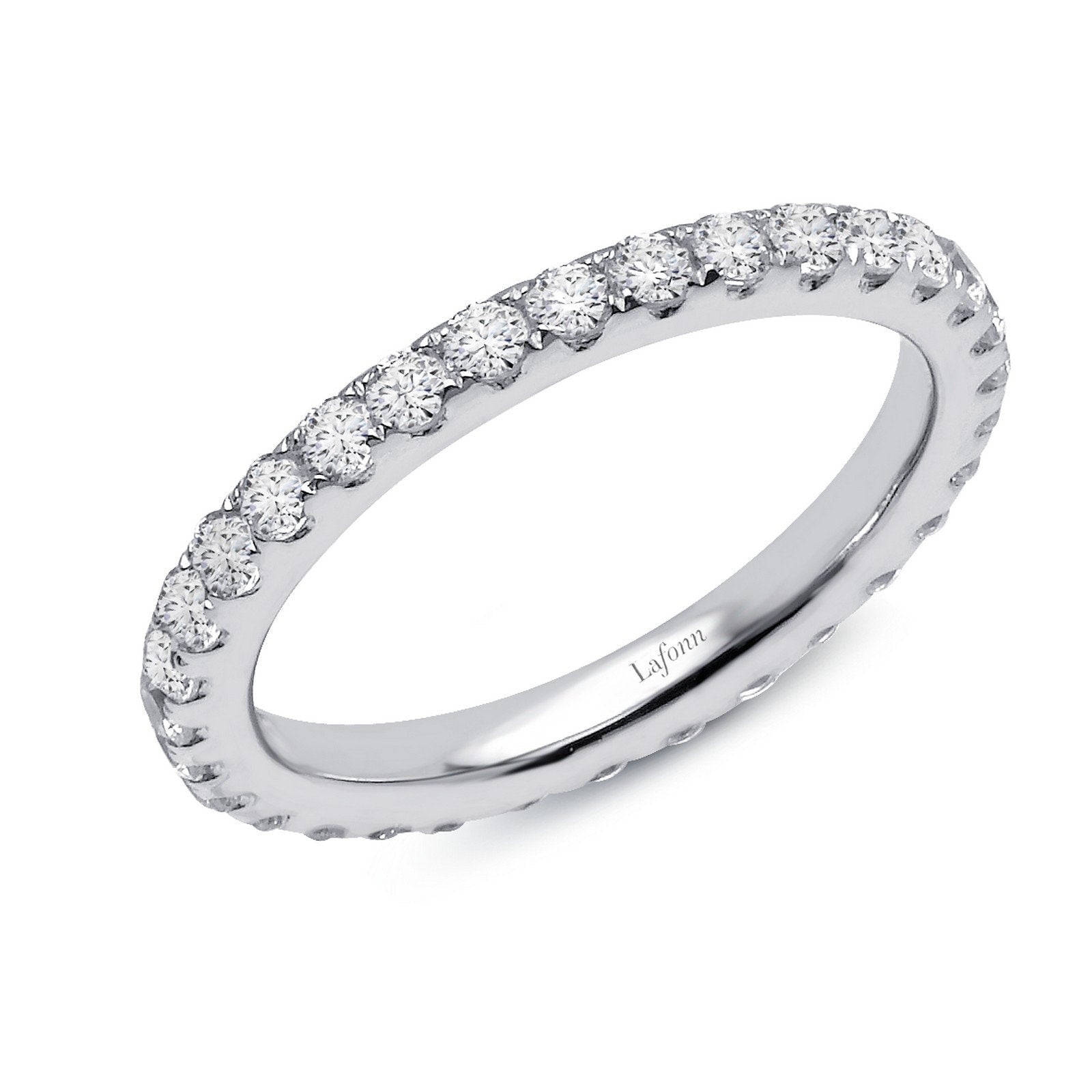 Lafonn 0.96 CTW Eternity Band Simulated Diamond RINGS Size 8 Platinum 0.96 CTS 